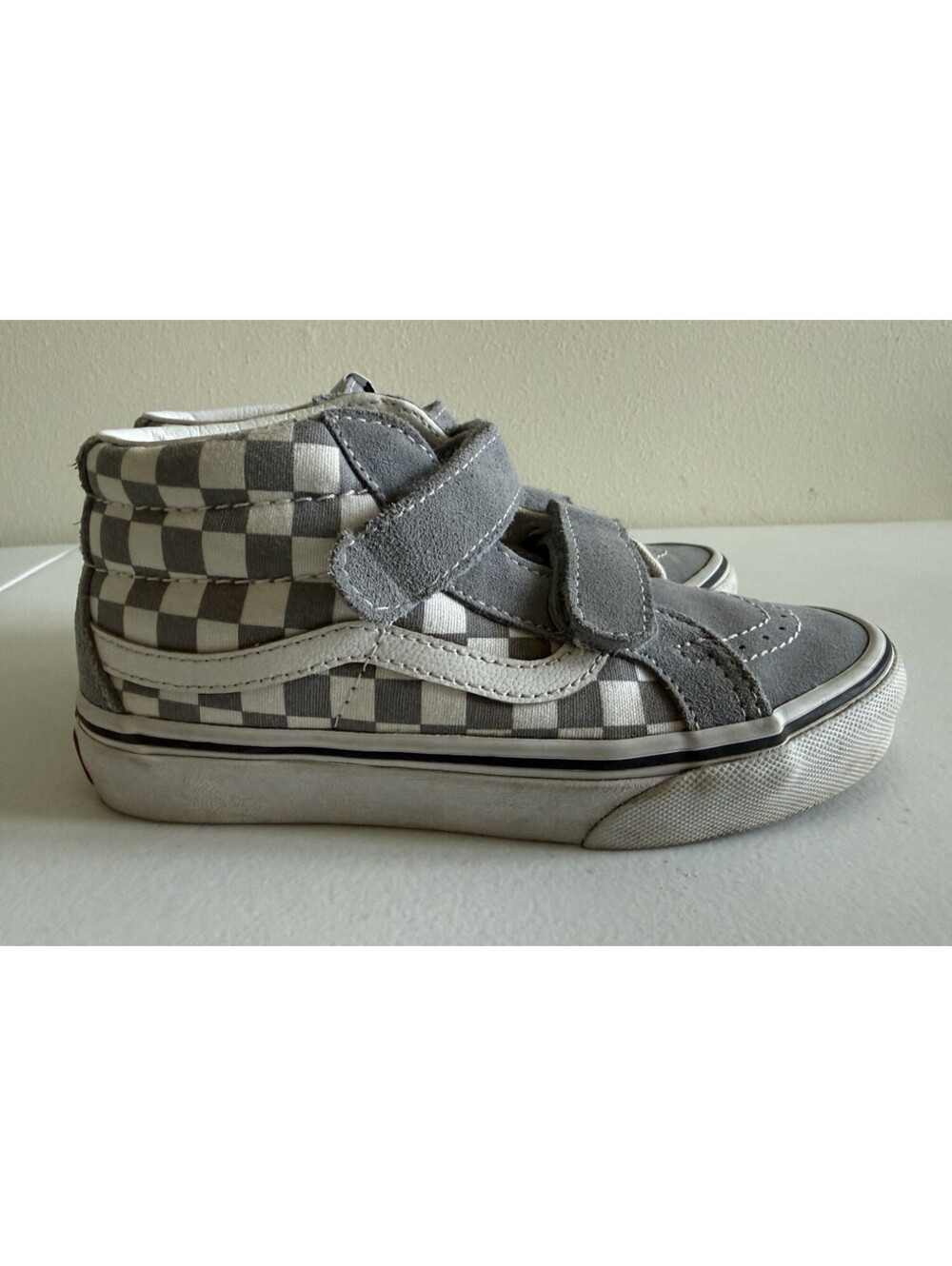 VANS grey plaid half cab suede kids sneaker shoes size 1